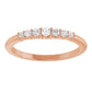 Rose Gold 1/6 CTW Natural Diamond Stackable Ring
