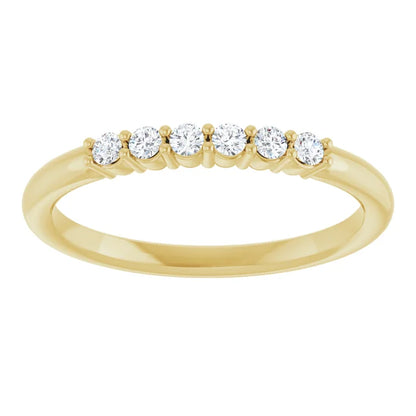 Yellow Gold 1/8 CTW Diamond Stackable Ring 