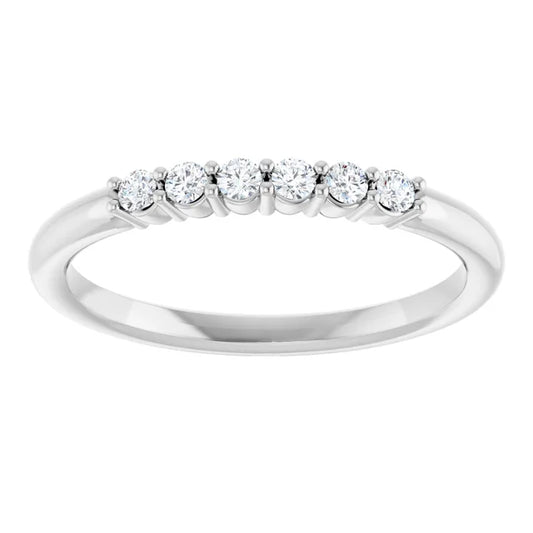white gold 1/8 CTW Diamond Stackable Ring 