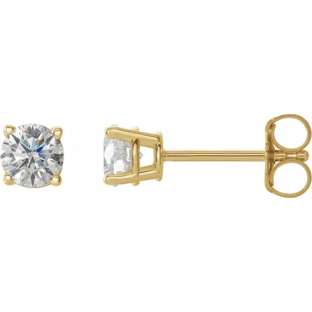 1 CTW Diamond Stud Earrings 