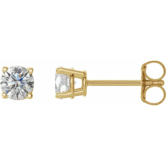 1 CTW Diamond Stud Earrings 