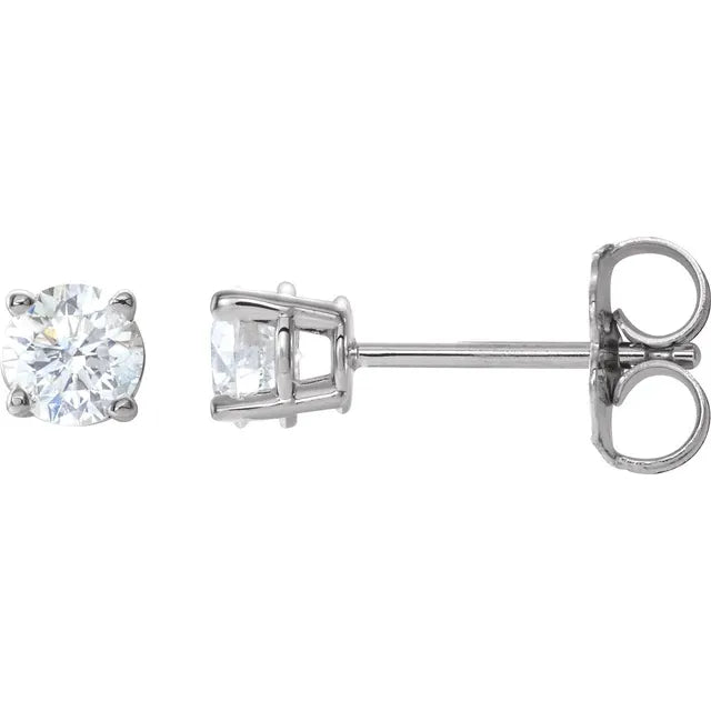 1 CTW Diamond Stud Earrings Set in Yellow Gold