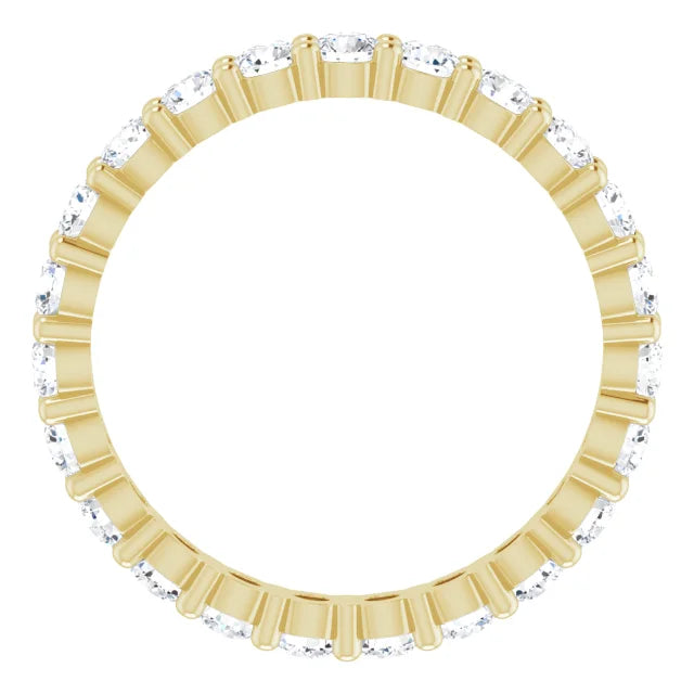 2.5 MM Full eternity Diamond wedding Ring for women 