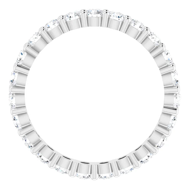 Full picture for 2.5 MM Full eternity Diamond wedding Ring for women Set in white gold or platinum 