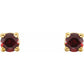 Natural Mozambique Garnet Stud Earrings – 2.5 MM & 4 MM