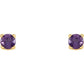 2.5 mm Natural Amethyst Stud Earrings