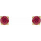 Petite Natural Ruby Stud Earrings – 2.5 MM