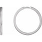 14K White gold 20 mm Hinged Hoop Earrings 