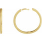 14K Gold open 20 mm Hinged Hoop Earrings 