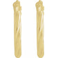 14K Gold 20 mm Twisted Tube Hoop Earrings 