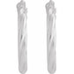 14K White gold hoop earrings 