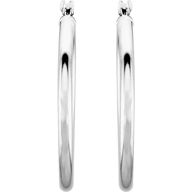 25 mm Tube Hoop Earrings 