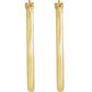 28 mm Elongated Oval Tube Hoop Earrings 