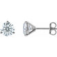 2 CTW 3-Prong Martini Style Stud Earrings 