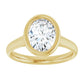 2 CT Bezel Set Oval Shape Diamond Solitaire Engagement Ring for Women 
