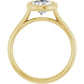 2 CT Bezel Set Oval Shape Diamond Solitaire Engagement Ring for Women Set in Yellow Gold showing under gallery 
