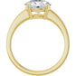 2 CT East West Oval Diamond Engagement Ring Set in Yellow gold showing under gallery 