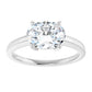 2 CT East West Oval Diamond Engagement Ring  Set in white gold or platinum 