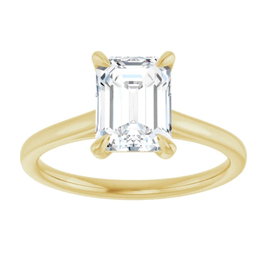 2 CT Emerald Solitaire engagement Ring 