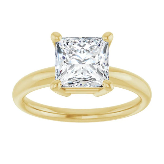 2 CT Princess Cut Solitaire Engagement Ring 