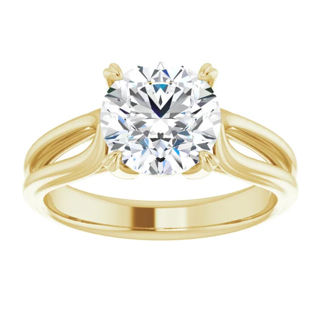 2 CT Split Shank Round Solitaire Diamond Engagement Ring 