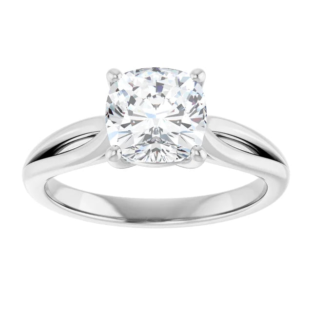 2 CT Cushion Cut Diamond Engagement Ring for Women Set in white gold or platinum 
