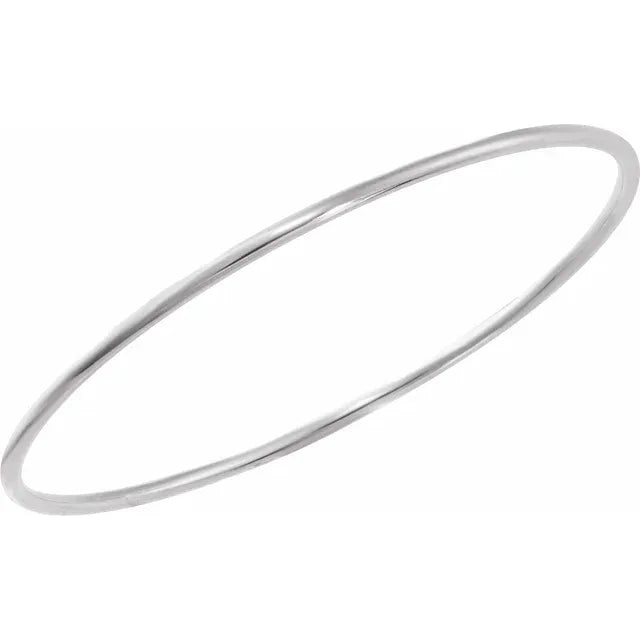 Side view for 2 MM Classic Bangle Bracelet 