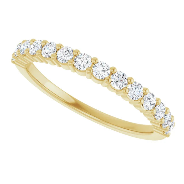 Side view for 14K Yellow Gold Yellow Gold Diamond engagement Ring for women 