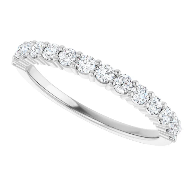Side picture for Yellow Gold Diamond engagement Ring for women Set in white gold or platinum 