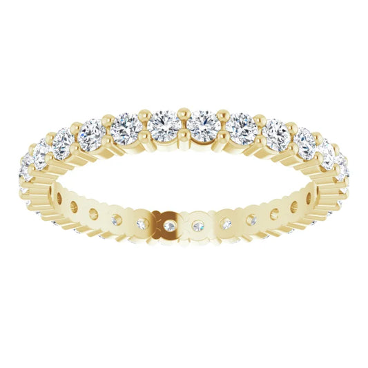 2MM Full Eternity Diamond Wedding Band for women 