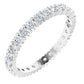Sideway Picture for 2MM Full Eternity Diamond Wedding Band for women Set in white gold or platinum 