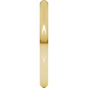 Shank picture for yellow gold 2MM Half Round Comfort Fit Wedding Band 