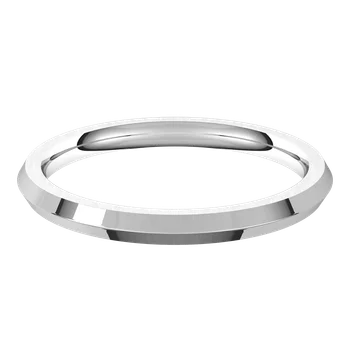 2MM comfort Fit Knife Edge Wedding Band Made in white gold or platinum