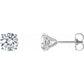 2 CTW Martini Style Diamond Stud Earrings Set in white gold or platinum 
