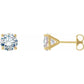 2 CTW Martini Style Diamond Stud Earrings Set in Yellow Gold