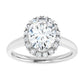 2 1/4 CTW Halo style oval diamond engagement Ring for women set in white gold or platinum 
