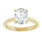2 CT Oval Diamond Solitaire Engagement Rings for Women 