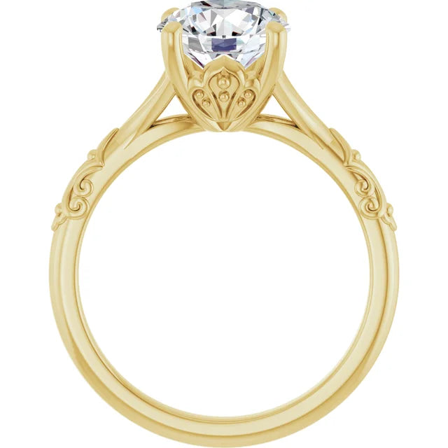 2 CT Vintage Style Split Shank Diamond Solitaire Engagement Ring for Women Showing under gallery 