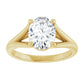 2 CT Split Shank Oval Shape Diamond Engagement Ring 