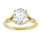 2 CT Split Shank Oval Diamond Engagement Ring 