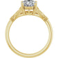 2 CT Split Shank Oval Diamond Engagement Ring set in Yellow Gold showing under gallery 