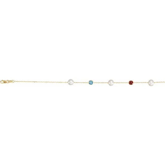 Multi-Gemstone & Pearl Necklace