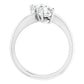 1 CTW Two Stone Round Diamond Engagement Ring white gold standing picture 