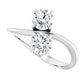 1 CTW Two Stone Round Diamond Engagement Ring Platinum 