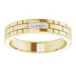  Diamond Stones men wedding band yellow Gold