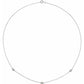 3-Stone Diamond Station Necklace in white gold