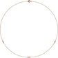 3-Stone Diamond Station Necklace in Rose Gold