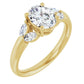 Vintage Style Oval & Marquise Diamond engagement Ring in Yellow gold