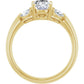 Vintage Style Oval & Marquise Diamond engagement Ring Set in Yellow Gold showing under gallery 