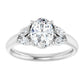 Vintage Style Oval & Marquise Diamond engagement Ring Set in White gold or platinum 